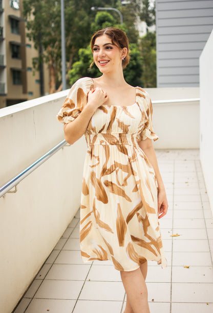 Brushstrokes Midi Dress