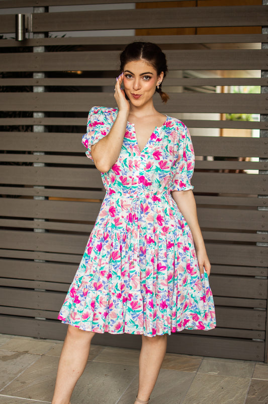 Tulip Tiered Short Dress