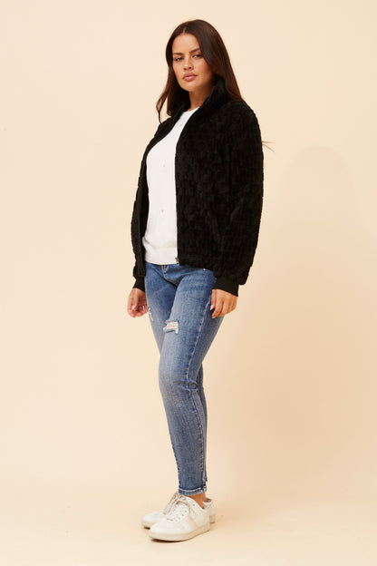 Plush Faux Fur Jacket