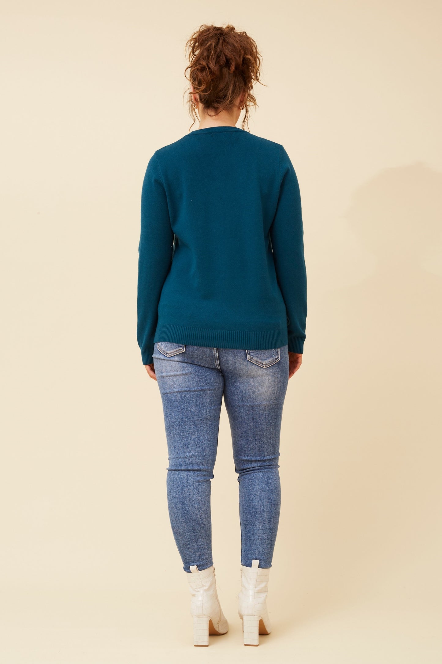Floral Diamante Knit Jumper