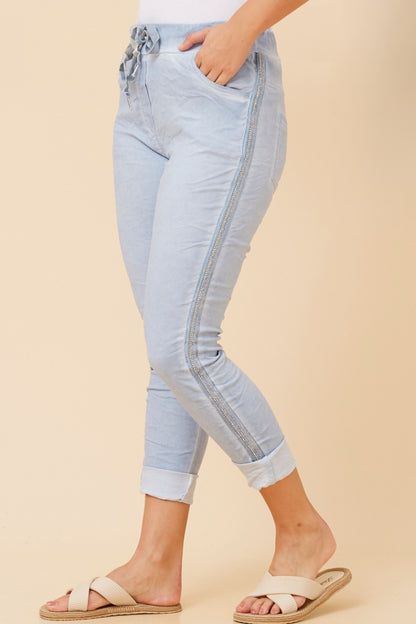 Diamante Crinkle Italian Pants