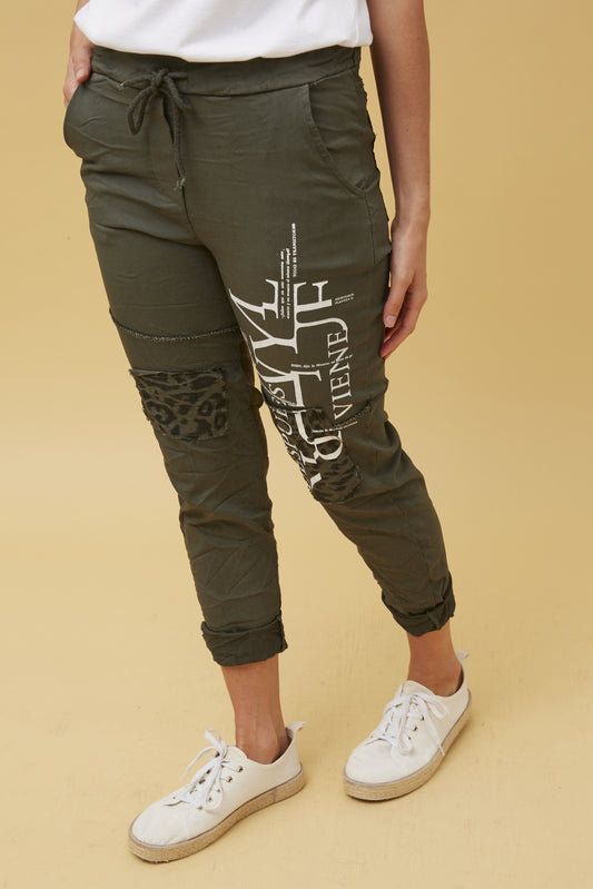 Graphic Print Italian Pants