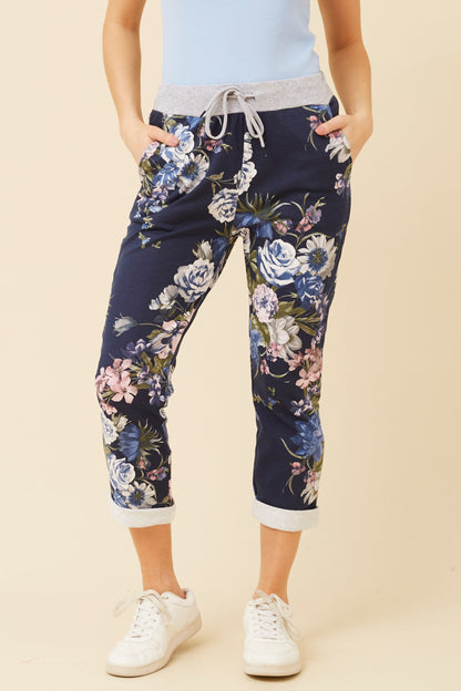 Midnight Bloom Italian 7/8 Pants