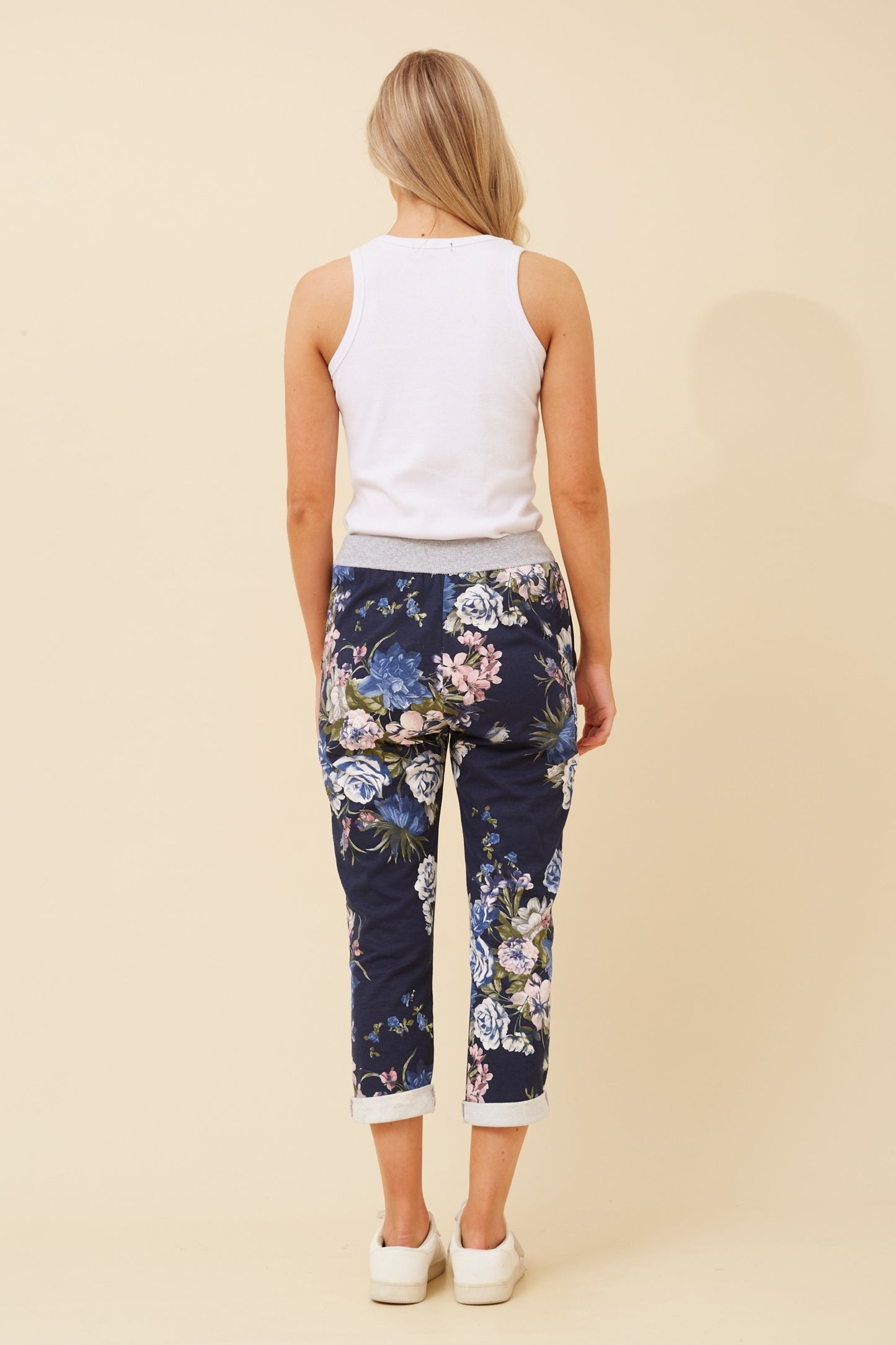 Midnight Bloom Italian 7/8 Pants