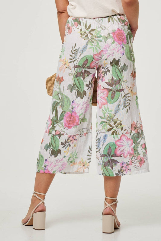 Floral Italian Linen Pants
