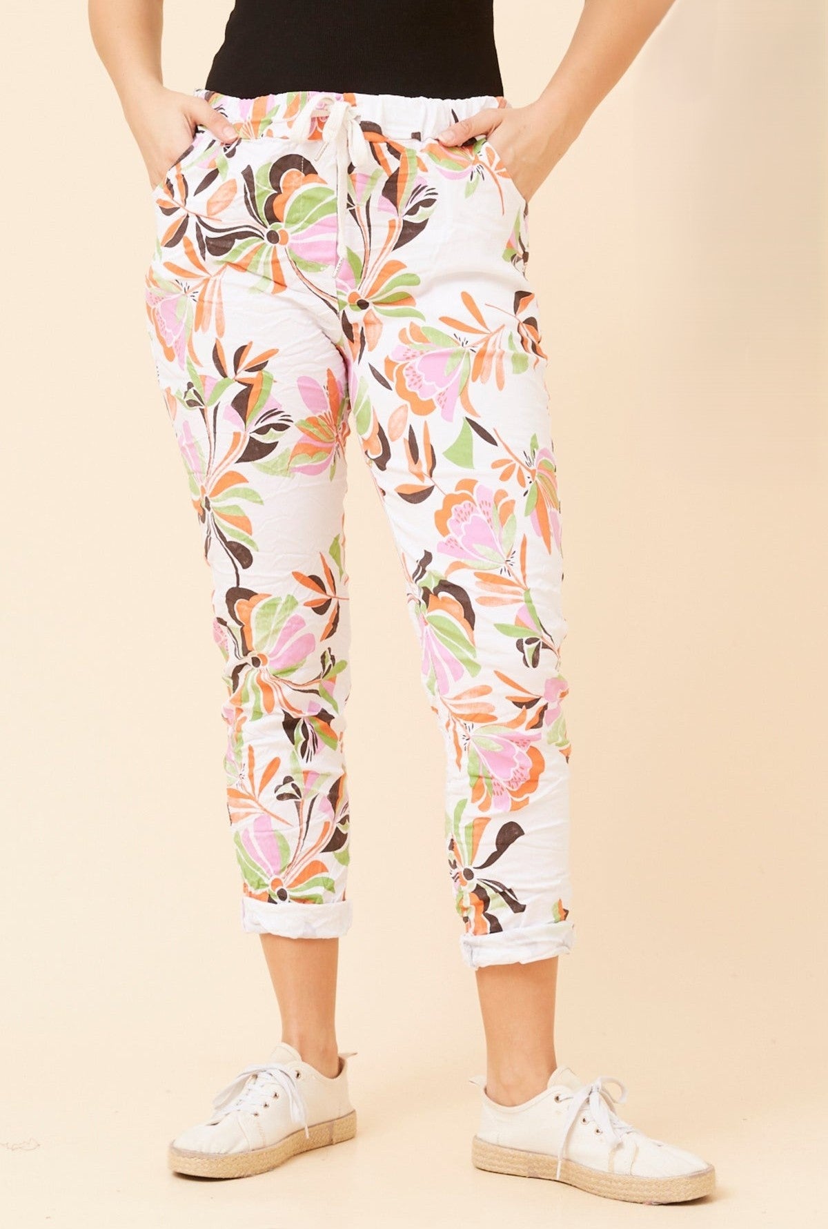 Floral Drift Italian 7/8 Pants