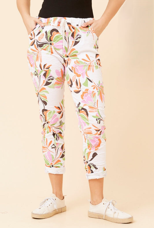 Floral Drift Italian 7/8 Pants