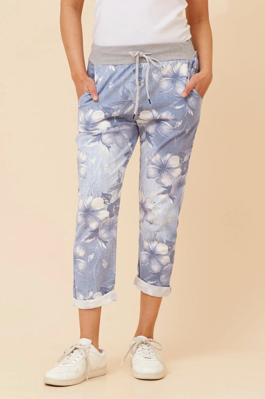 Misty Floral Italian 7/8 Pants