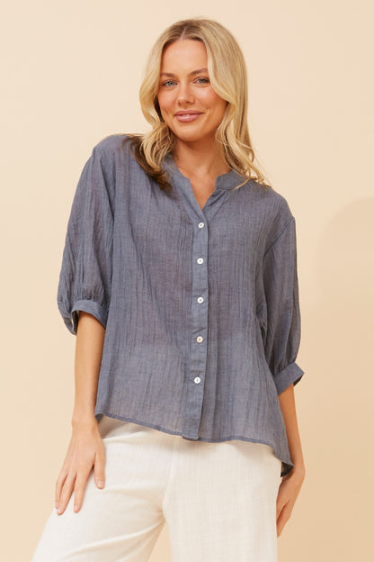 Classic Button Back Oversized Shirt