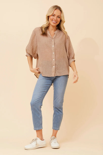 Classic Button Back Oversized Shirt