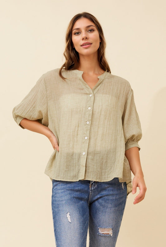 Classic Button Back Shirt