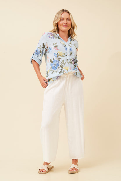 Floral Sequins Italian Cotton Shirt