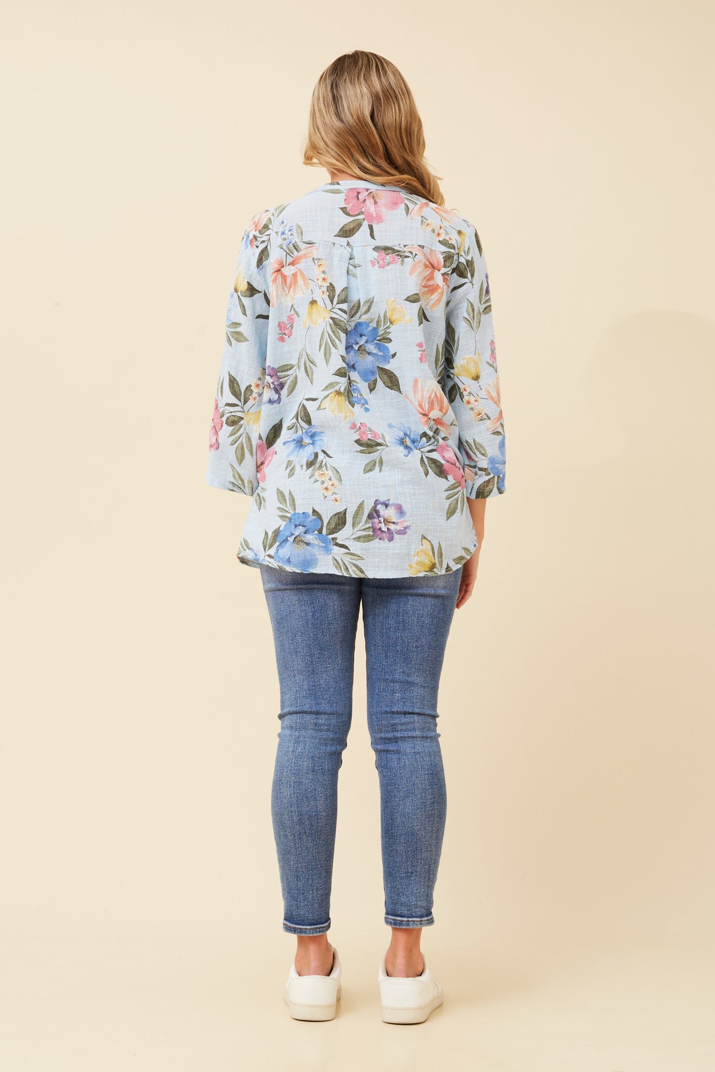 Floral Sequins Italian Cotton Shirt