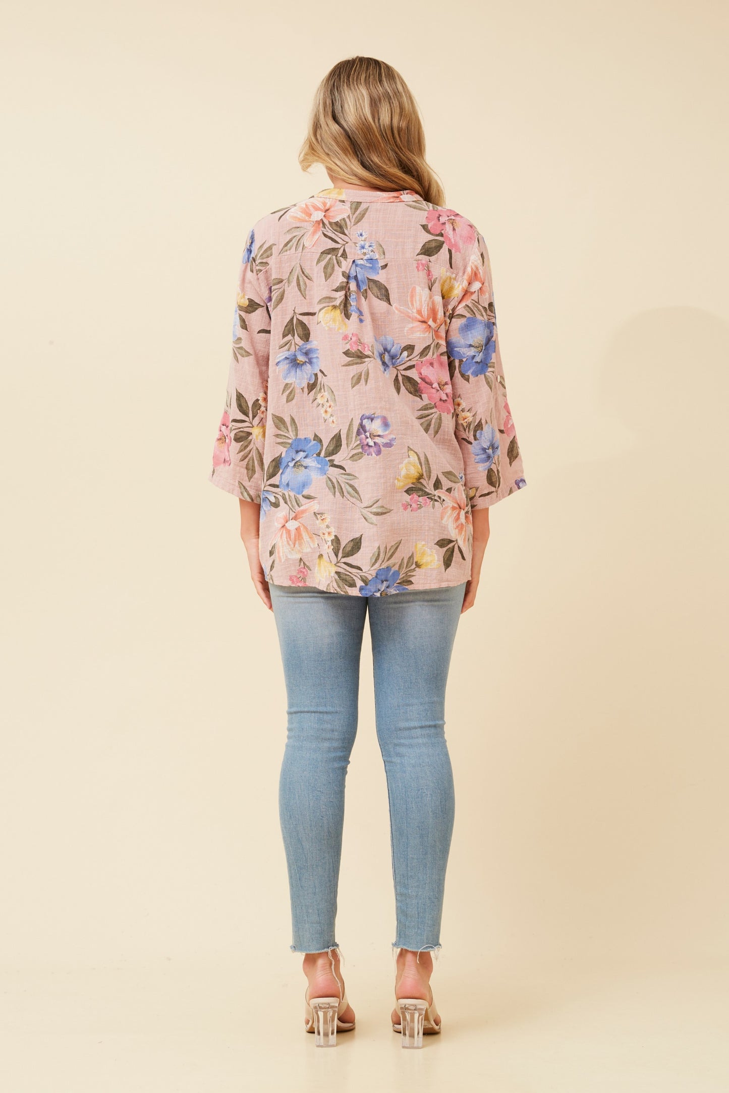 Floral Sequins Italian Cotton Shirt