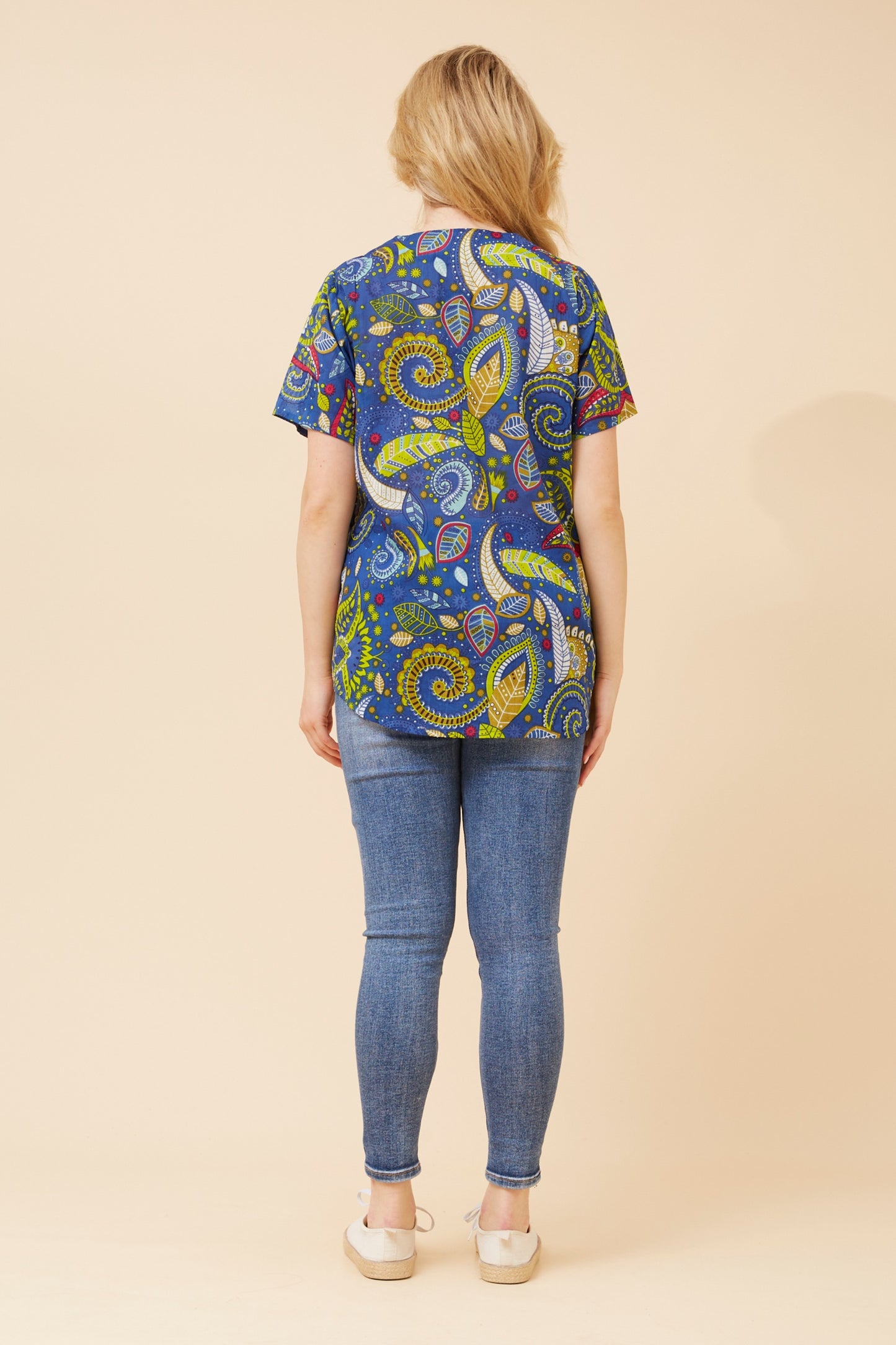 Garden Mosaic Pintuck Blouse