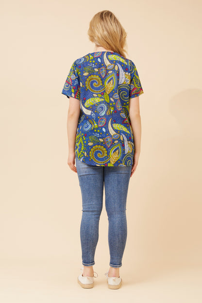 Garden Mosaic Pintuck Blouse