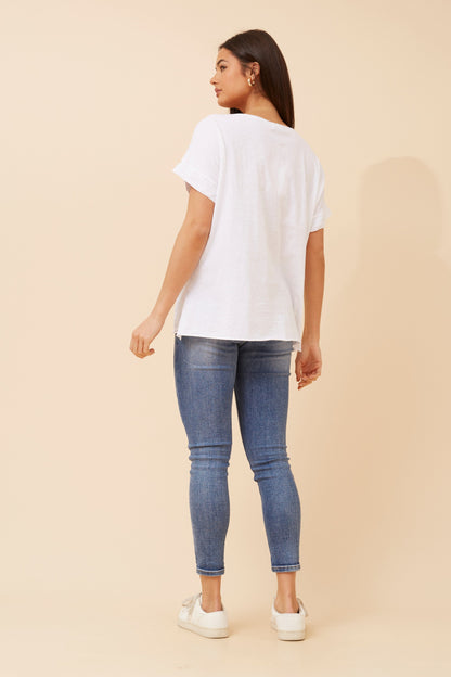Foil Spring Italian Linen T-Shirt