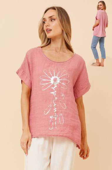 Foil Spring Italian Linen T-Shirt