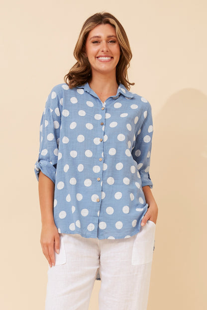 Polka Dot Cotton Shirt