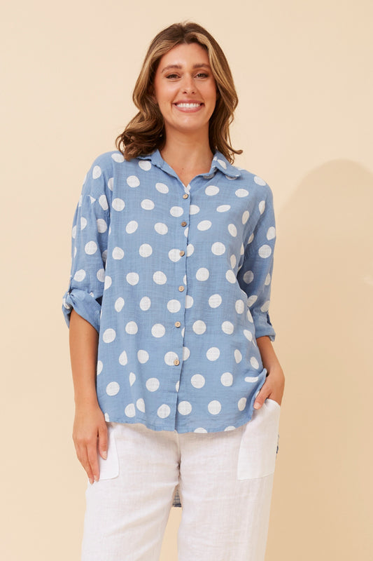 Polka Dot Cotton Shirt
