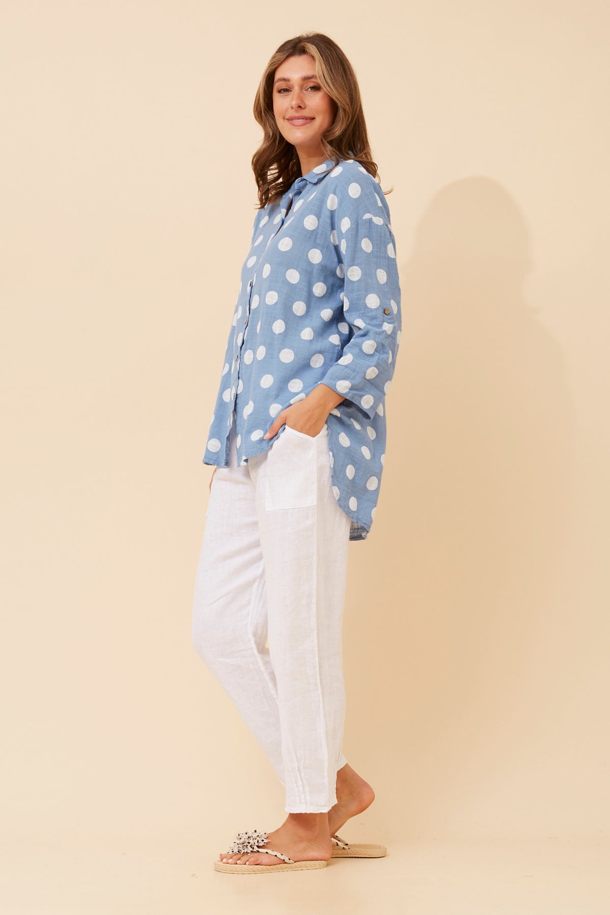 Polka Dot Cotton Shirt