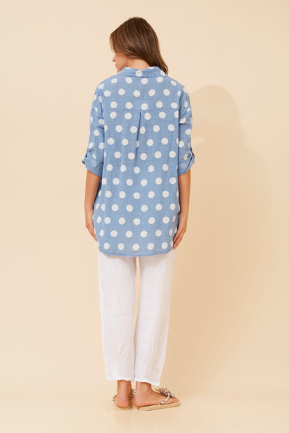 Polka Dot Cotton Shirt
