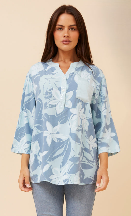 Jasmine Sequins Italian Cotton Shirt