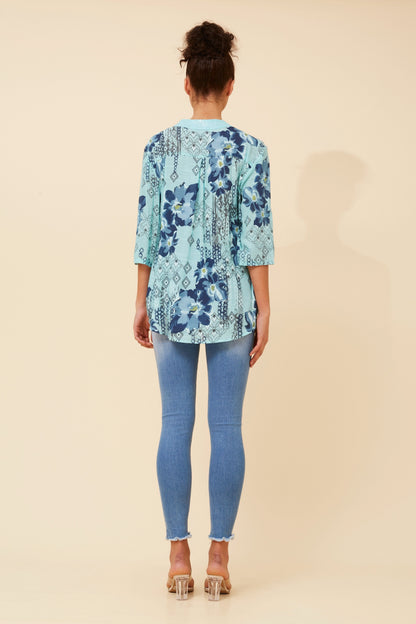 Floral Diamonds Sequins Italian Shirt