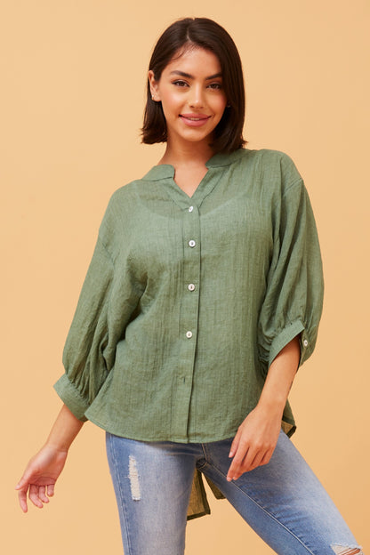 Classic Button Back Oversized Shirt