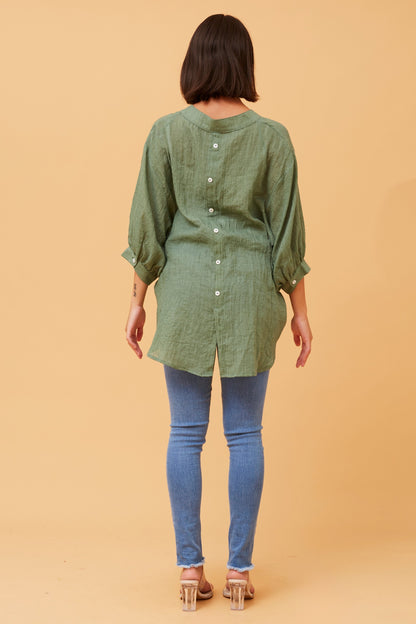 Classic Button Back Oversized Shirt