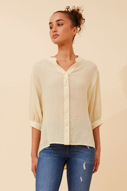 Classic Button Back Oversized Shirt