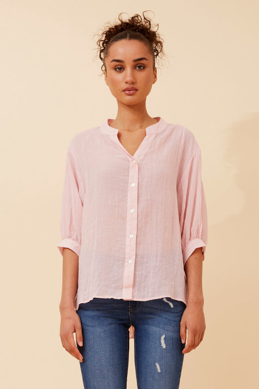 Classic Button Back Oversized Shirt