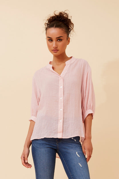 Classic Button Back Oversized Shirt