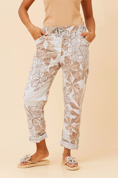 Fossilised Bloom Italian 7/8 Pants