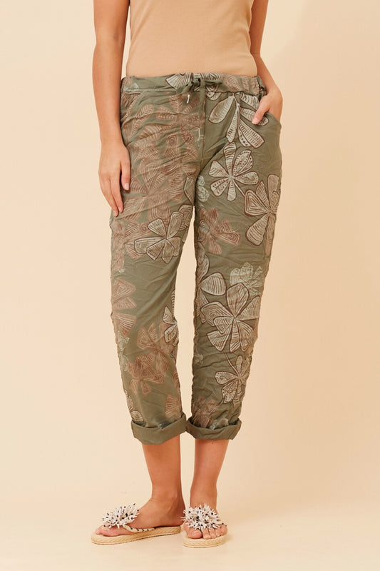 Fossilised Bloom Italian 7/8 Pants