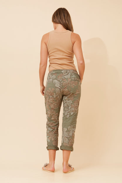 Fossilised Bloom Italian 7/8 Pants