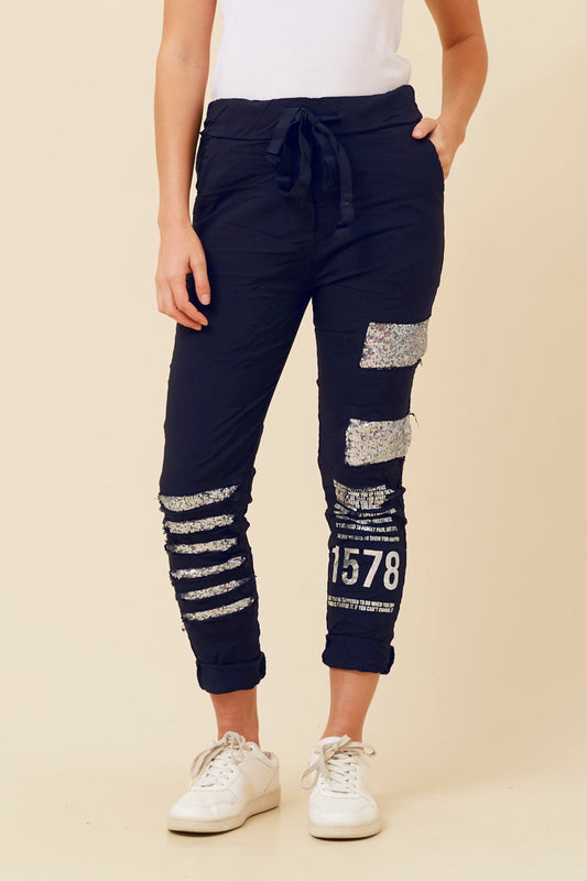 Philosophical Sequin Italian Cotton Pants