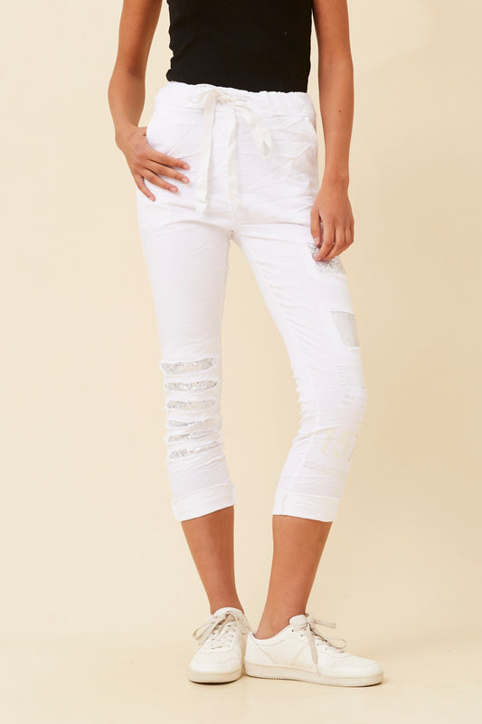 Philosophical Sequin Italian Cotton Pants