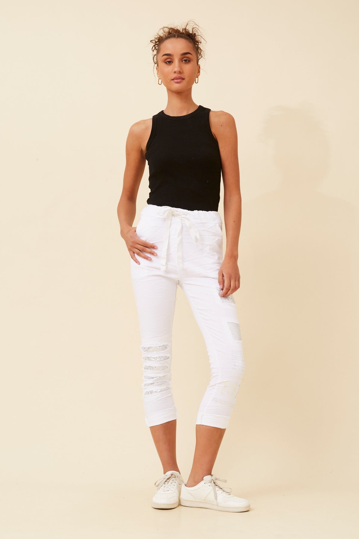 Philosophical Sequin Italian Cotton Pants