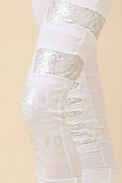 Philosophical Sequin Italian Cotton Pants