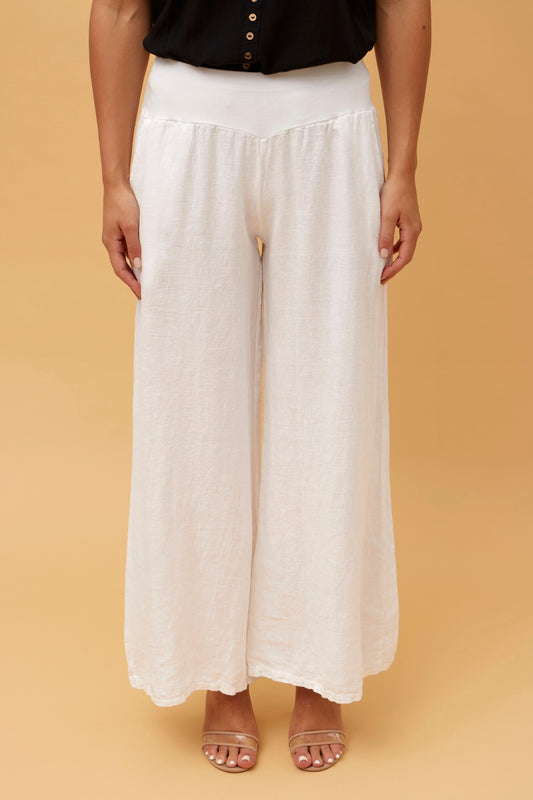 Wide Linen Italian Pants