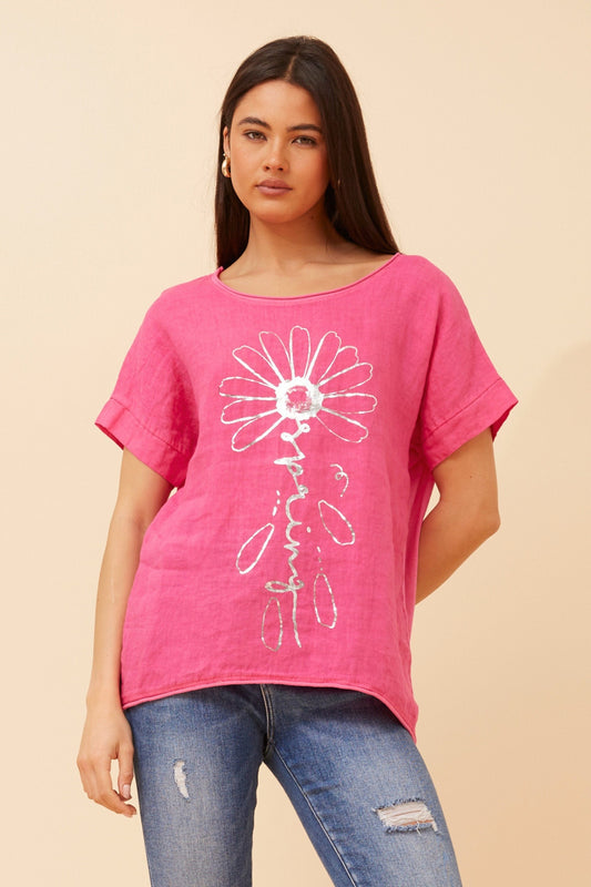 Foil Spring Italian Linen T-Shirt