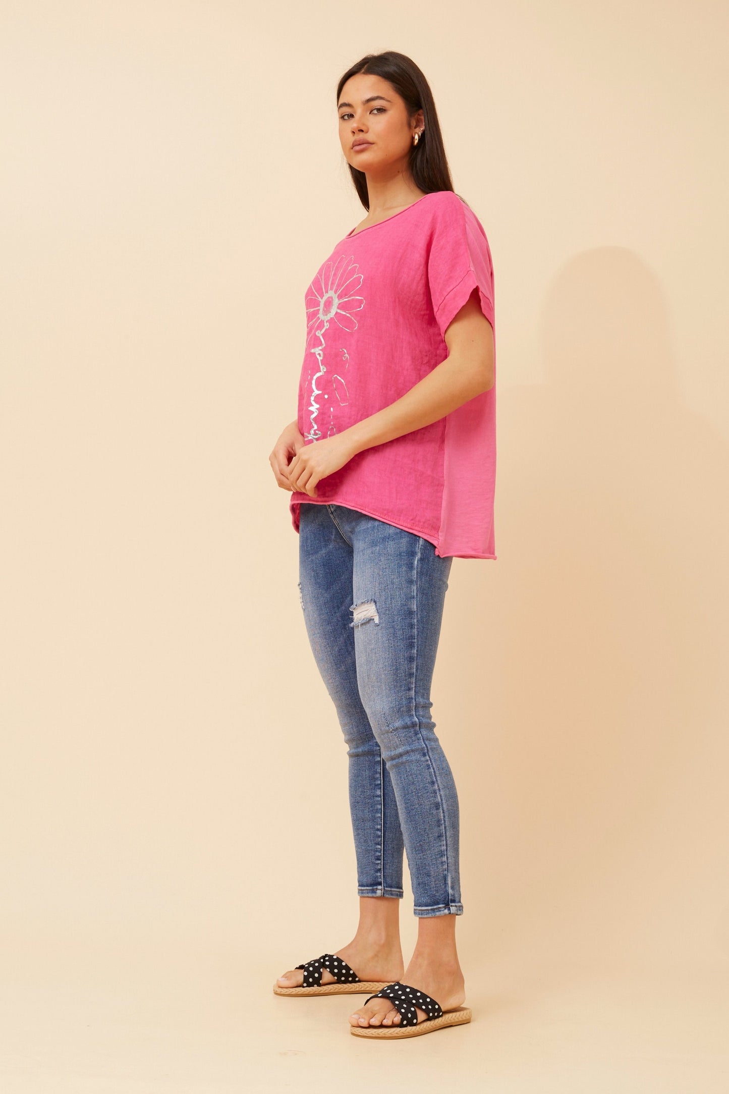 Foil Spring Italian Linen T-Shirt