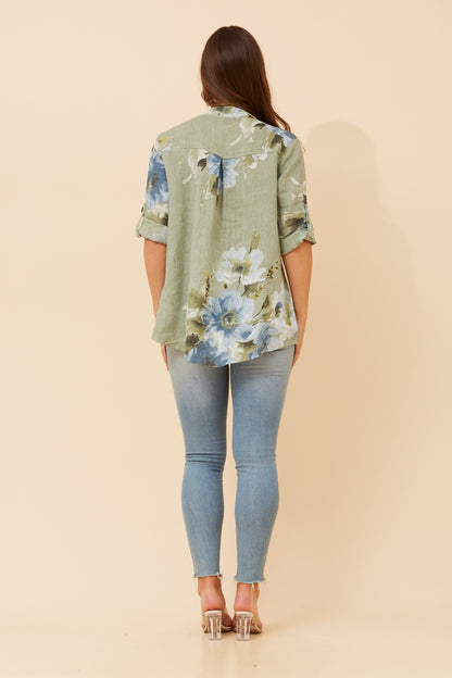 Floral 2 Button Italian Top