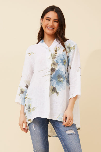 Floral 2 Button Italian Top