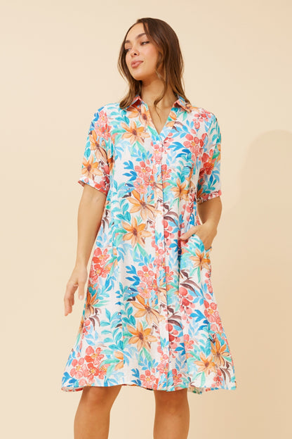 Floral Garden Collared Dress