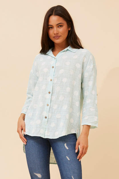Polka Dot Cotton Shirt
