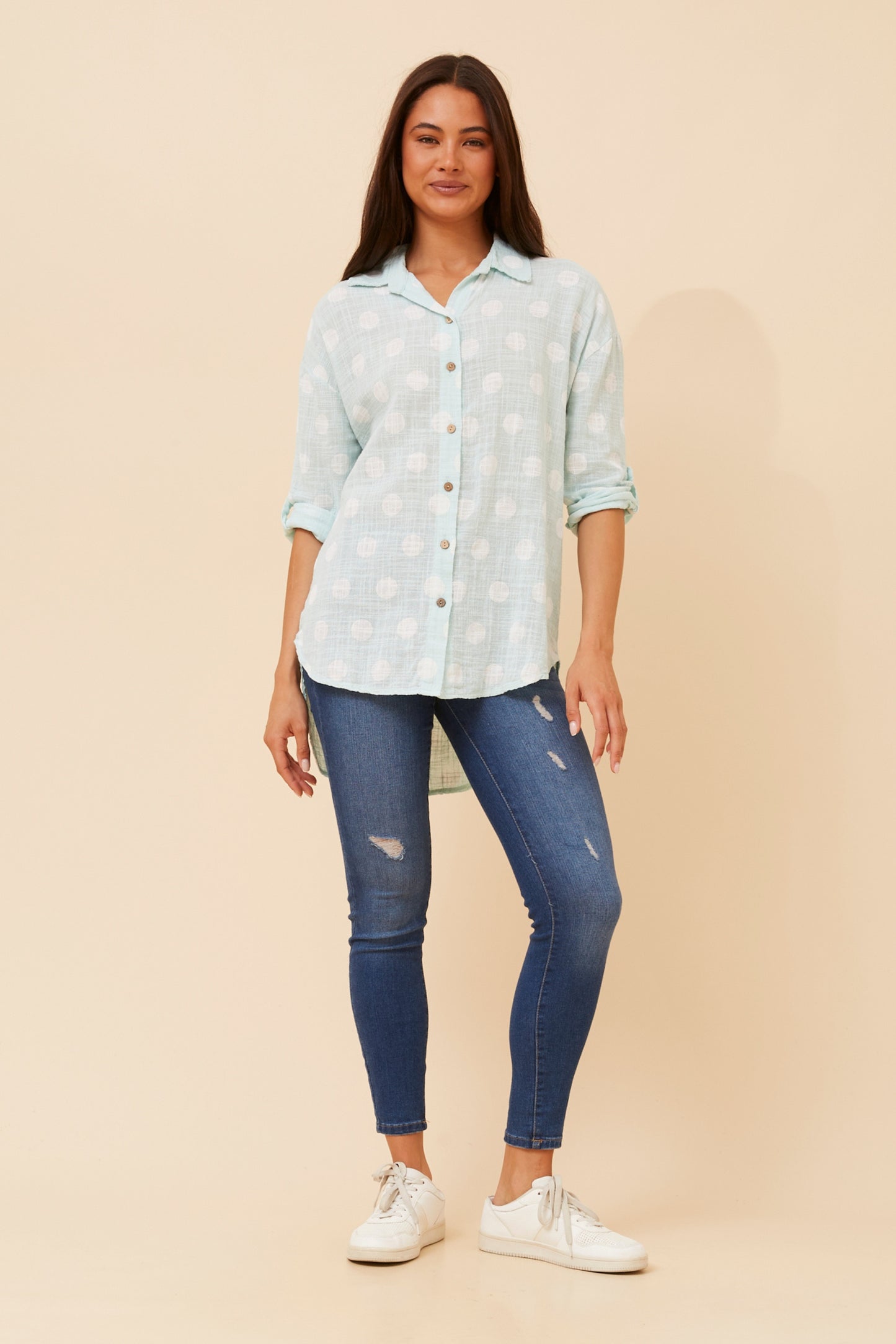 Polka Dot Cotton Shirt
