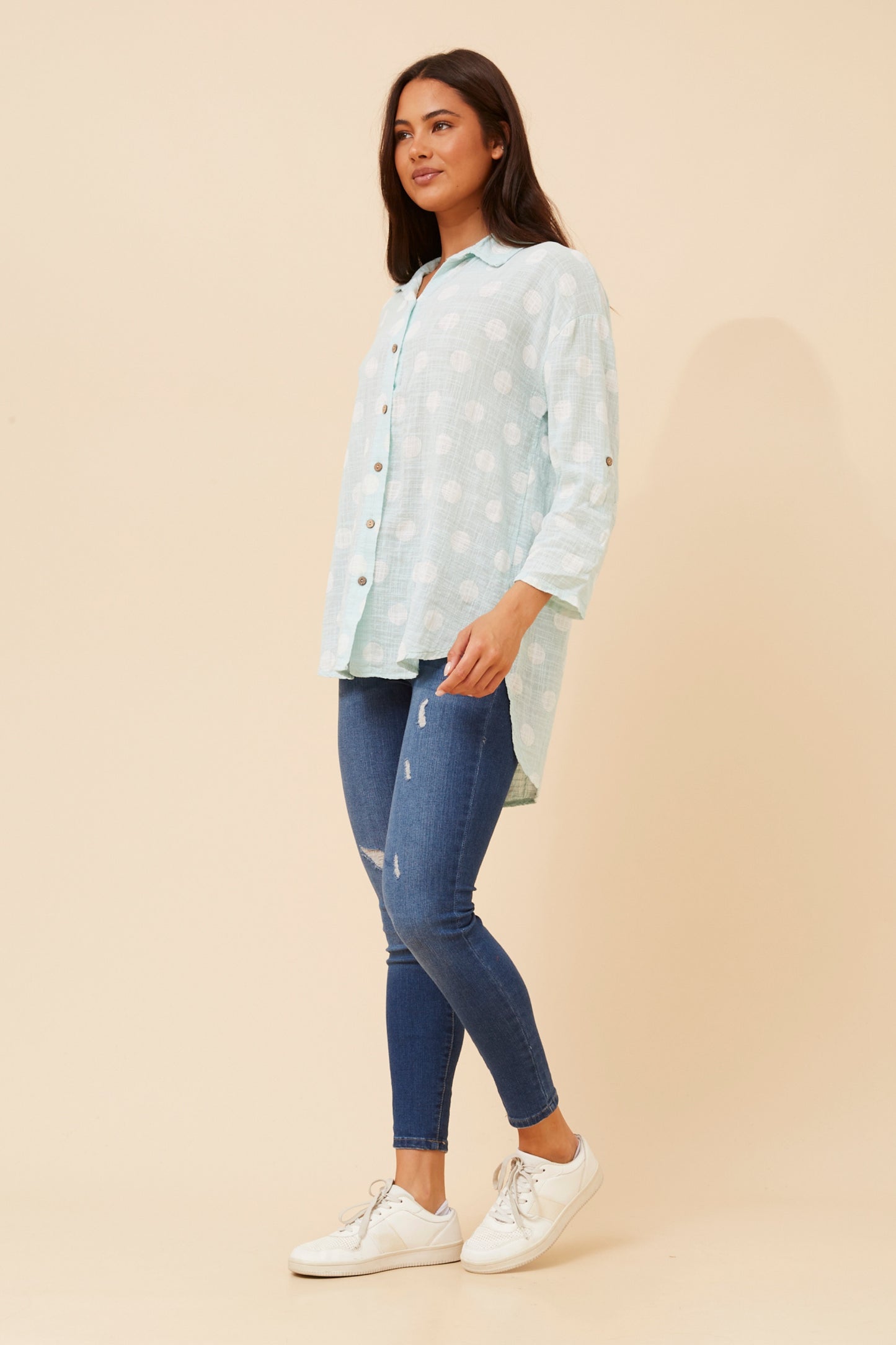 Polka Dot Cotton Shirt