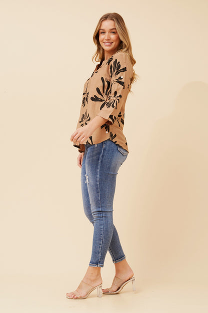 Toffee Bloom Shirt